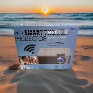 Gabba Goods WiFi Smart Projector Supports 1080P Cast With WiFi HDMI New Open Box